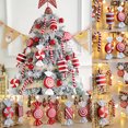 thumbnail image 2 of 4/6pcs Mix Cute Xmas Candy Cane Lollipop Ice Cream Christmas Tree Balls Ornament Hanging Christmas Home Decor 2023 Navidad Decor, 2 of 5