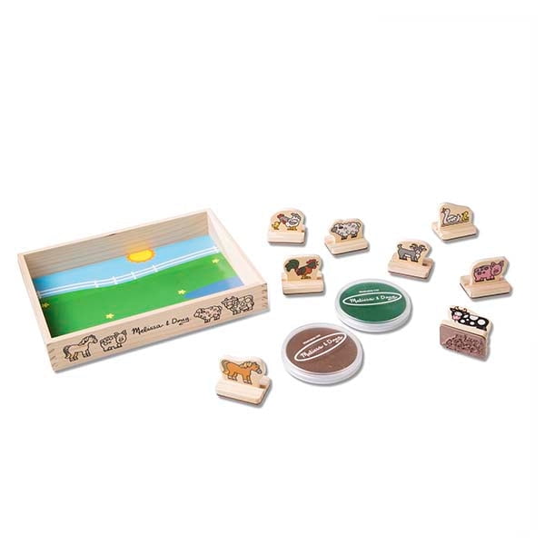 Melissa & Doug Mi Primer Set De Stamps Animales Granja