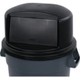thumbnail image 2 of Carlisle Sanitary Maintenance B642179 32 gal Bronco Round Waste Container Dome Lid with Hinged Door - Black, 2 of 3
