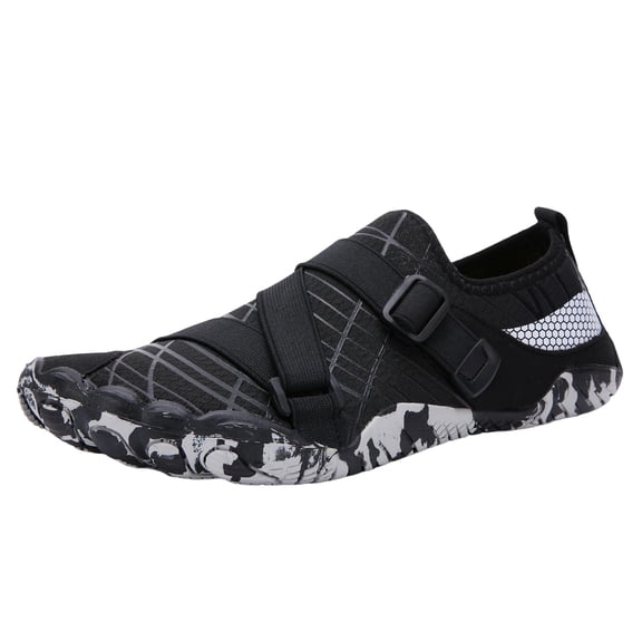 ZACPNCV Mens Plus Size Printed Water Shoes Quick Dry Breathable Non Slip Comfort Aqua Socks Summer