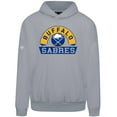 thumbnail image 2 of Men's Levelwear Gray Buffalo Sabres Contact Banner Arch Pullover Hoodie, 2 of 3