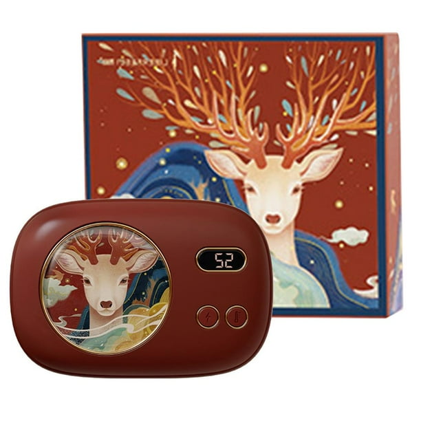 Cateissary Calentadores de manos Recargable 10000 mah Ilustración Mini calentador de manos Banco de energía portátil Regalo de Navidad Kits de decoración para fiestas No.1 Cateissary HA046945-01