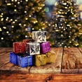 thumbnail image 4 of 12pcs Christmas Gift Boxes Assorted Cute Metallic Foil Wrapped Miniature Package for Christmas Tree Decoration 4cm/1.57inch, 4 of 9