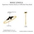 thumbnail image 6 of Rosec Jewels Black Onyx Promise Ring for Women, Minimal Cluster Ring (0.6 CT, AAA Quality), 10K Yellow Gold, US 11.50, 6 of 9