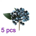 thumbnail image 1 of Firlar 5pcs Small Fruit Bunch Artificial Blueberry Ornaments Christmas Berry Home Office Decor Eco-friendly Simulation Fruits, 1 of 17