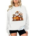 thumbnail image 2 of Sakmal Sweatshirts for Women Halloween Cute White Graphic Sweatshirts Soft Fall Clothes 2025, 2 of 5