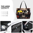 thumbnail image 5 of Yiaed Vintage Butterfly Flower Skull Print Large Capacity Beach Travel Bag - Waterproof Zipper Vacation Tote for Sandproof Storage, and Camping, 5 of 5