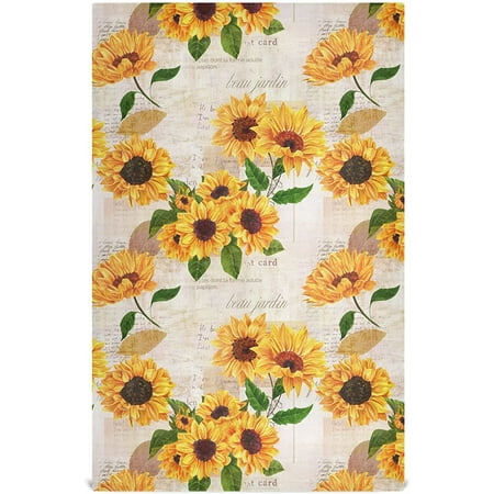 

Vintage Sunflower Kitchen Towels 1 Pack Dish Cloths Reusable Cleaning Cloths Absorbent Hand Towels Tea Towels Bar Towels 28 x 18 in