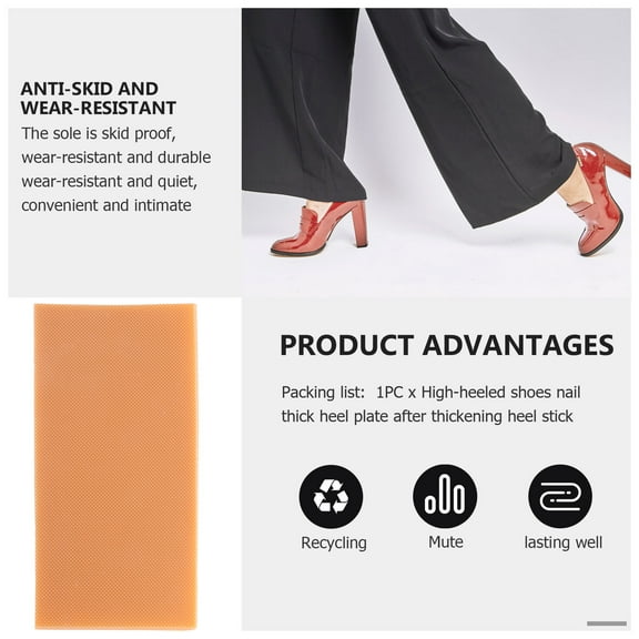 WHAMVOX  Shoe Repair Materials Cushion Heel Pads Sole Protector Yellow