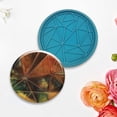 thumbnail image 2 of Geometric Circle Round Mug Pad Resin Casting Mold Jewelry Making Silicone Epoxy Mould DIY Arts Craft Cups Mat Decor Mold, 2 of 6