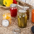 thumbnail image 3 of Saim  Wide Mouth Bands and Lids- 12 PACK Large Mouth Mason Jars with  8.6CM Canning Jars Wide Mouth, Silver, 3 of 8