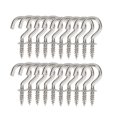 thumbnail image 1 of 20pcs Cup Ceiling Hooks 1 Inch Nickel Plating Screw-in Ceiling Wall Thread Hooks Great for Indoor Outdoor Plants, 1 of 7