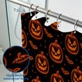 thumbnail image 3 of Halloween Shower Curtain, Funny Pumpkin Polyester Fabric Bathroom Decor Curtain, Machine Washable Waterproof, Halloween Holiday Gift for Women Men, 72 x 72 Inches, 3 of 7