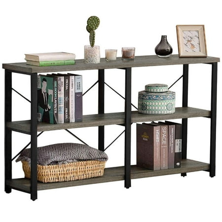 GRELO HOME Foyer Tables for Entryway, Rustic Console Table for Living Room,71 inch Gray Oak