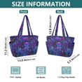 thumbnail image 4 of FORMRS Tote Bag for Women Quilted Large Capacity Travel Work Carry On Shoulder Handbag, Purple Mushrooms Pattern, 4 of 7