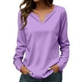 thumbnail image 2 of YLHFASHION Femmes Mode Décontractée Manches Longues Hauts Chemises Blouses Hauts Offres du Jour Liquidation Chemises pour Femmes, 2 of 5