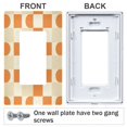 thumbnail image 3 of Yayeee Rocker Switch Wall Plate 2-Gang 4.7"x4.6" Home Decorative Outlet Cover, Orange Checkered Pattern, 3 of 6