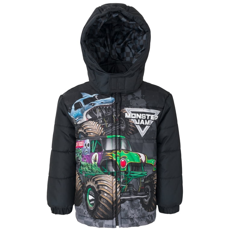 Monster Jam Boys Hooded Puffer Jacket photo 1