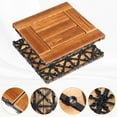 thumbnail image 5 of VINGLI Interlocking Deck Tiles, Anti-Slip Wood Tiles for All Weather, Outdoor/Indoor Flooring for Patio, Porch, Poolside, 11.8” x 11.8”, Circular Array (9 Pcs), 5 of 8