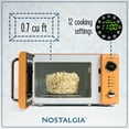 thumbnail image 2 of Nostalgia 0.7 cu ft Retro Microwave Oven, 700W Countertop Microwave Oven with LED Display, Orange, 2 of 6