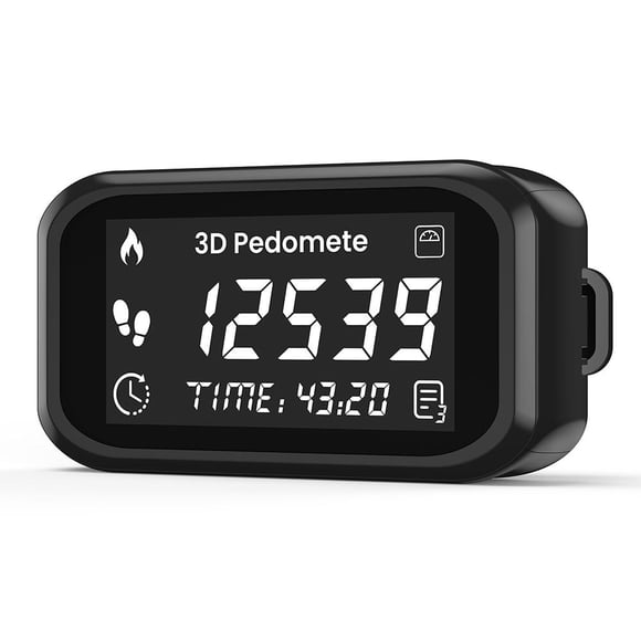 3D Pedometer Step Counter for Walking, Running & Fitness, Clip-On Wearable Pedometer Daily Activity Data Monitor, Accurate Step & Calorie Track with LCD Display,Portable Fitness Tracking Device