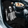 thumbnail image 2 of Xixirimido Car Seat Towel Covers Car Accessories Athletic Running Towel Post Workout Sweatproof Washable Bucket Seat Cover Non Slip for Outdoor Sport, Skeleton Black, 2 Pack, 2 of 8