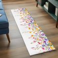 thumbnail image 4 of Spring Flower Runner Rugs 2x6 ft Orange Red Blue Yellow Floral Vintage Washable Hallway Rugs Non-Slip Floor Mats Absorbent Carpet Bedside Runners for Bedroom Kitchen Bathroom Laundry Room, 4 of 9