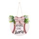 thumbnail image 1 of Cartel de bienvenida con motivo de béisbol para la puerta principal. Adornos para la puerta principal. Cartel de regalo con motivo de béisbol para la puerta., 1 of 8