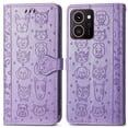 thumbnail image 4 of Funda Cartera FOXDOCK para HMD Skyline , Flip PU con Relieve de Gatos y Perros, Tarjetero y Soporte, 4 of 6