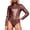 Brown%GC100, variant on Womens Zentai Bodysuit High Neck Long Sleeve Strechy Dance Jumpsuit Party Stage Performance Clothes