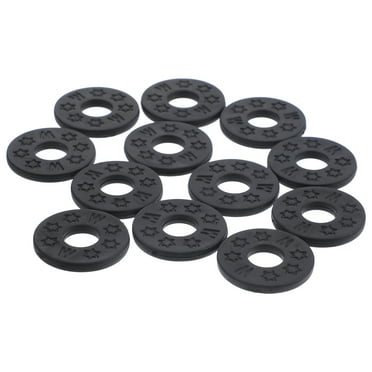 Guitar Strap Locks with Silicone Washers for Safe Guitar Use Black 12 Pieces