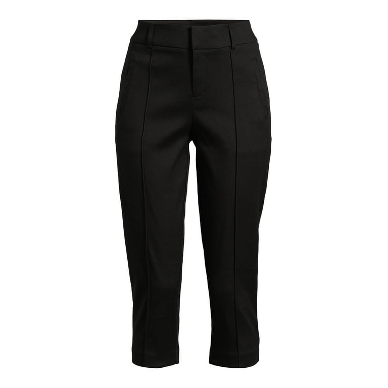 Time and Tru Women s Stretch Capri Pants 21 Inseam Sizes 2 20 Walmart