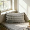 thumbnail image 5 of Plush Fluffy Pillow Cover Long Pile Bubbled Soft Faux Fur Pillowcase Standard Size with Zipper for Bedroom Living Room Couch Decor Cozy Home, 5 of 6