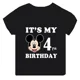 thumbnail image 3 of Ropa infantil con estampado de Mickey Mouse de Disney, es mi cumpleaños de 1, 2, 3, 4, 5, 6, 7, 8 y 9 años, camisetas para niños y niñas, lindas camisetas para bebés y niños, 3 of 5