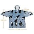 thumbnail image 7 of Catalonia Oversized Blanket Sweatshirt, Sherpa  Fleece Hoodie, Super Soft Warm Comfortable Pullover with Large Front Pocket for Boys Girls Teens Kids(7-13 yr), 7 of 7