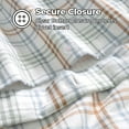 thumbnail image 5 of Superior Plaid Flannel Cotton Duvet Set, King/California King, Green Rust, 5 of 11