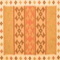 thumbnail image 1 of Ahgly Company Indoor Square Abstract Orange Contemporary Area Rugs, 4' Square, 1 of 1