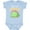 AE-Light Blue, variant on Gigi's Lil' Dinosaur with Cute Stegosaurus Boys or Girls Baby Bodysuit