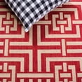 thumbnail image 5 of SAFAVIEH Beach House Bethanie Geometric Indoor/Outdoor Runner Rug, Red/Creme, 2'2" x 8', 5 of 9