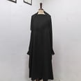 thumbnail image 3 of Kids Prayer Dress Muslim Clothes for Girls Long Sleeve Abaya with Hijab 2 Piece Maxi Islamic Set Scarf Kaftan Jilbab Black 8-9 Years, 3 of 6