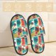 thumbnail image 2 of Fotbe Colorful Hawaii Palms Pantuflas Peludas para Mujer con Estampado, Zapatillas de Peluche, Zapatos de Invierno para Casa, Uso Interior y Exterior-Large, 2 of 8