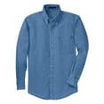 thumbnail image 5 of Yellow Rooster Men's Long Sleeve Denim Shirt Faded Denim XS, 5 of 6