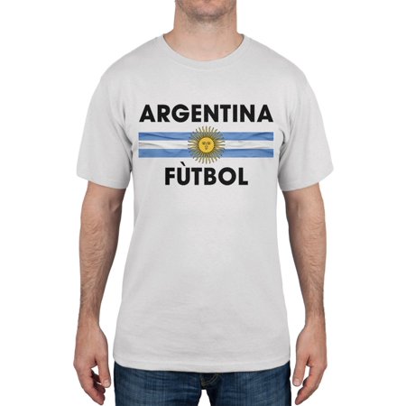 Argentina Soccer Shirt - World Cup Argentina Crest White Soccer T-Shirt