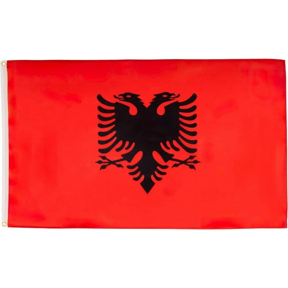G Need AZ FLAG Albania Flag 2' x 3' Albanian Flags 60 x 90 cm Banner 2x3 ft