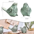 thumbnail image 5 of Sungmor Cast Iron Desktop Ornament - Graceful Hollow-Carved Birds Sculpture Home Decoration - Decorative & Lovely Animal Figurine Indoor Outdoor Statues - 2PC Pack & Green Color, 5 of 8