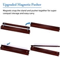 thumbnail image 3 of Upgraded Mahjong Racks with Pushers, Set of 4 Trays for American Mahjong Games, Wooden Holders for Mahjong, Dominoes & Mexican Train Game Nights (Includes Magnetically Attached Mahjong Pushers), 3 of 7