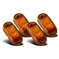 thumbnail image 1 of Partsam 4 piezas de 2,5 pulgadas lente ámbar ovalada 2 diodos LED remolque camión luz de marcador lateral, 1 of 5