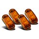 thumbnail image 1 of Partsam 4 piezas de 2,5 pulgadas lente ámbar ovalada 2 diodos LED remolque camión luz de marcador lateral, 1 of 5