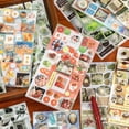 thumbnail image 3 of 80 Sheets Japanese Sticker Book, Food, Plants, Flowers, Text Theme Vintage Scrapbook Stickers for Journaling Scrapbooking Kawaii Food Sticker for Adults, DIY Scrapbooking Journaling Gifts, 3 of 9
