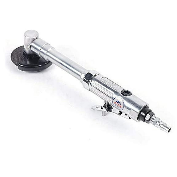 Air Angle Grinder W/Long Handle 18000 RPM Stepless Speed Regulation 3"/75mm Cutting Blade & 180 Degree Metal Cover